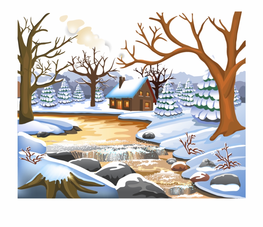 Clipart Wallpaper Blink Vector Winter Landscape Art