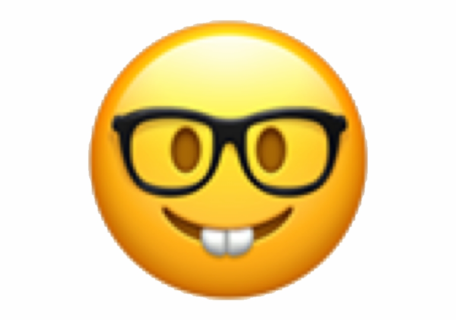 Emoji Emojicon Emote Face Emojiface Nerd Nerdy Emoji