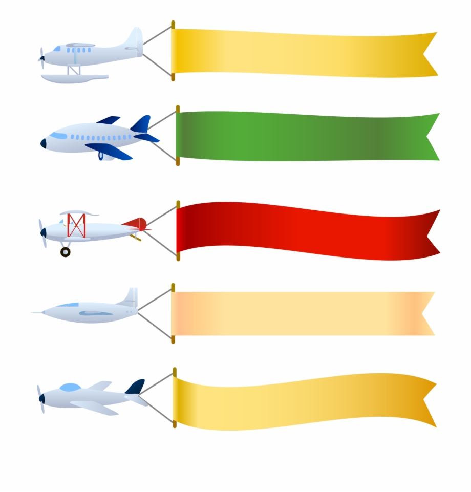 Graphics Vector Banner Airplane With Banner Png