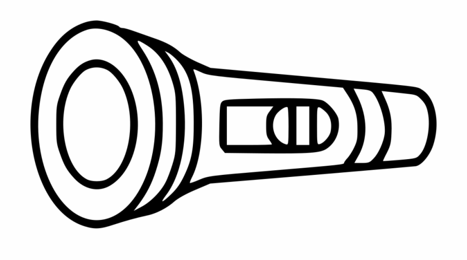torch clipart black and white