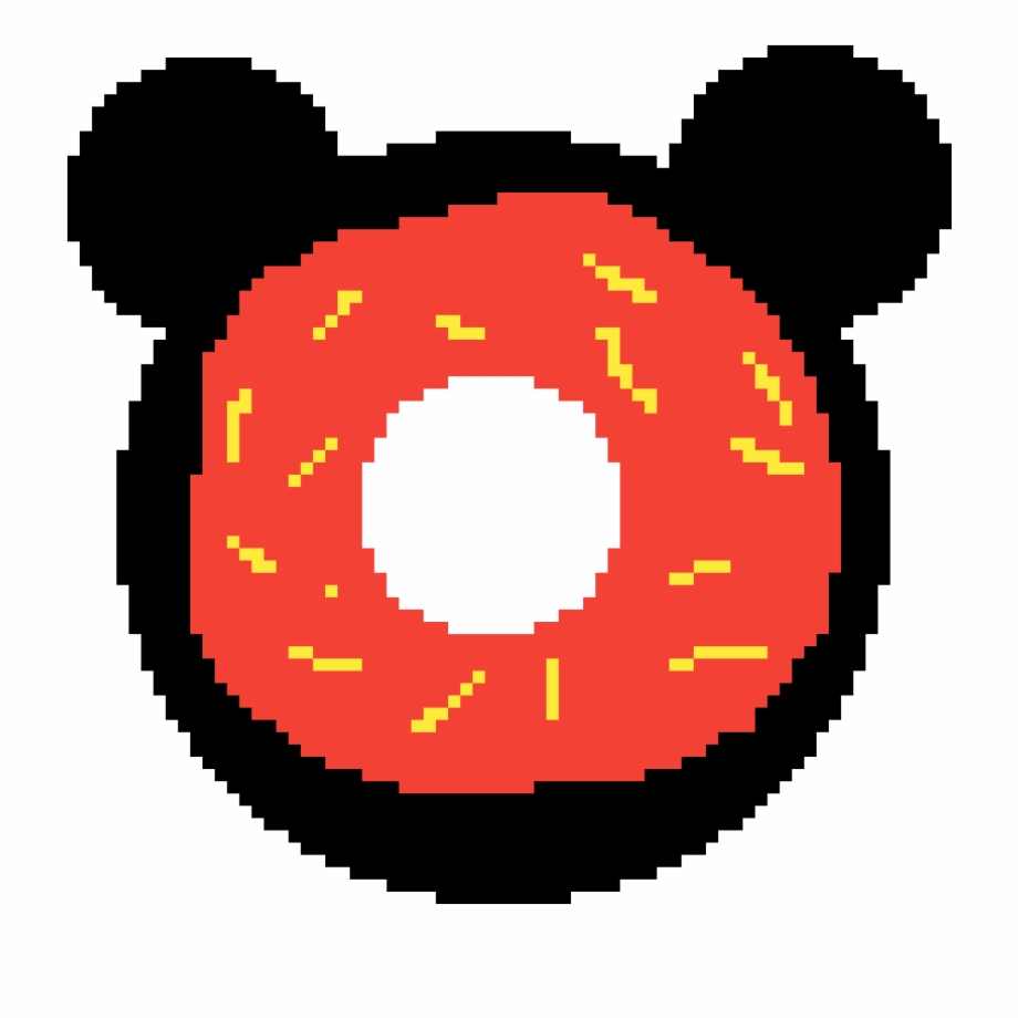 Mickey Mouse Donut Basketball Pixel Art