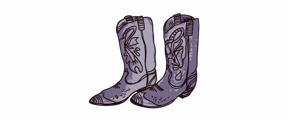 Cowboy Shoe Boots Cartoon Transprent Botas Caricatura