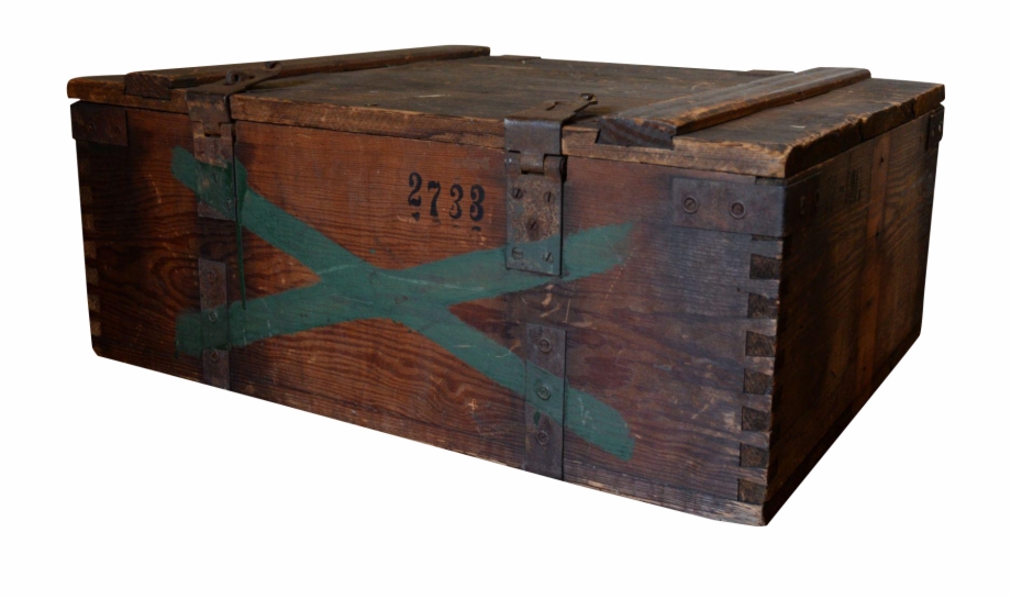 A Ww1 Wooden Ammo Box Worn To Perfection