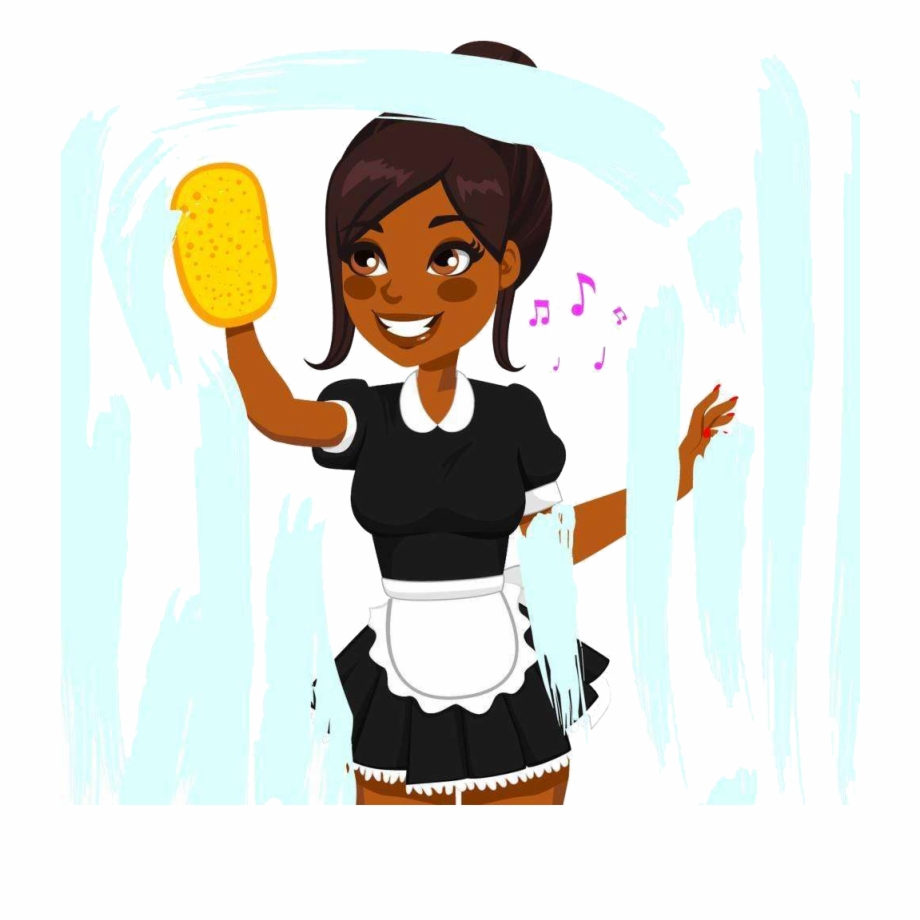 Clean Clipart Maid Cleaning Black Girl Cleaning Clipart