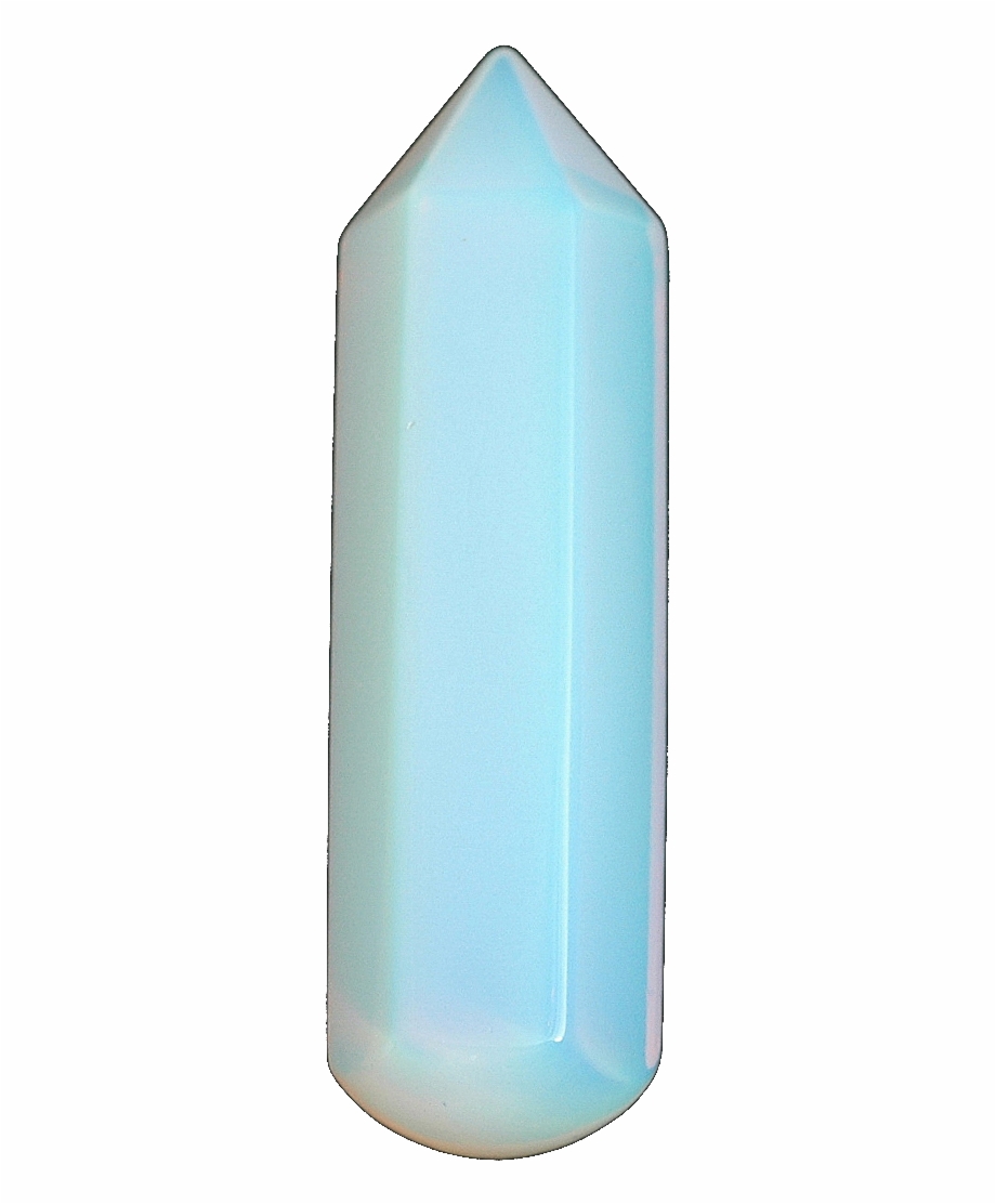 Transparent Opalite Crystal Wand Mirror