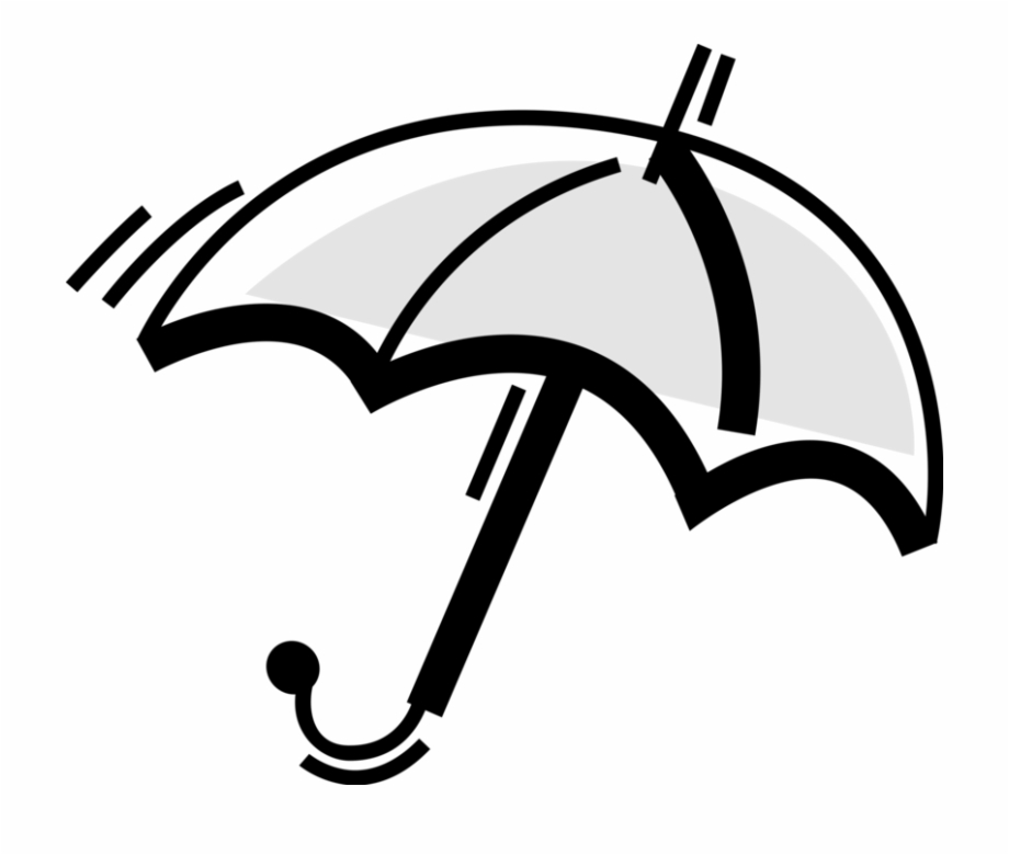 Vector Illustration Of Umbrella Or Parasol Provides