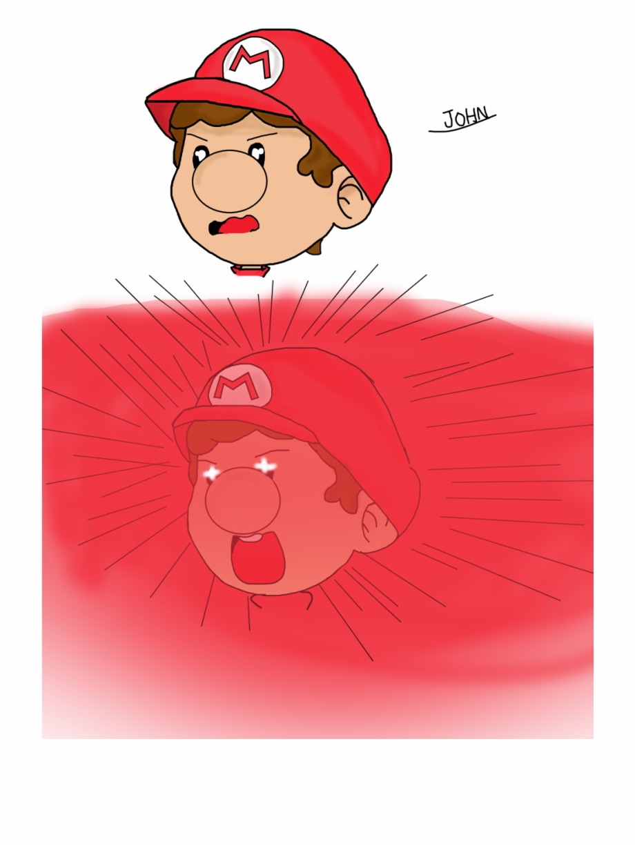Baby Mario Angry Cartoon