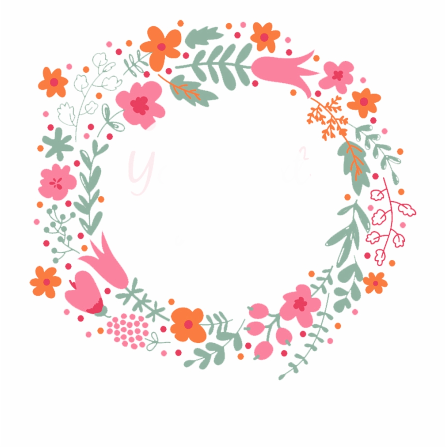 Butterfly Wreath Png Vector Ring Of Flowers