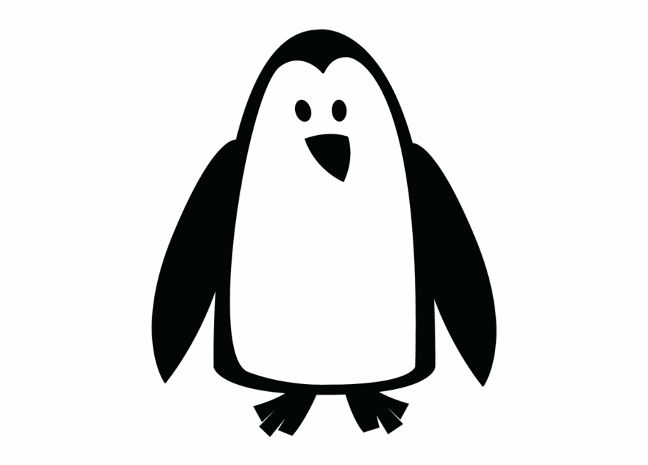 Penguin Penguin Black And White Clipart