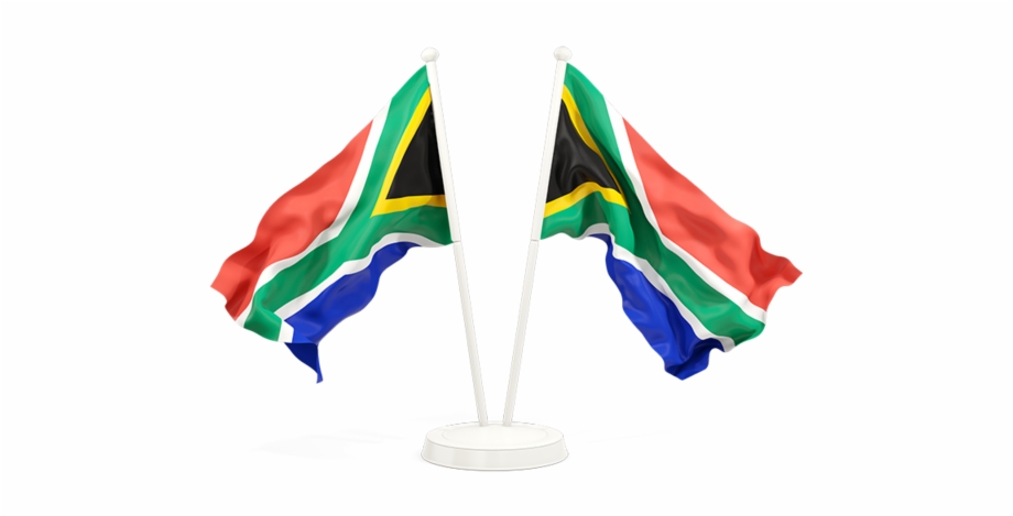 Two Waving Flags South Africa Flag Png