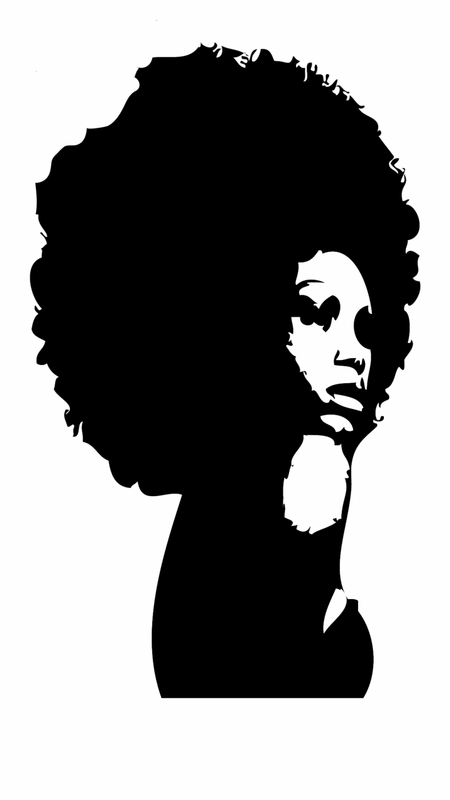 black woman face silhouette
