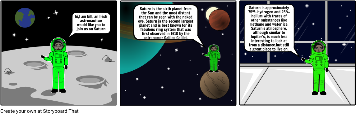 Saturn Brochure Alien Destroying Earth Cartoon