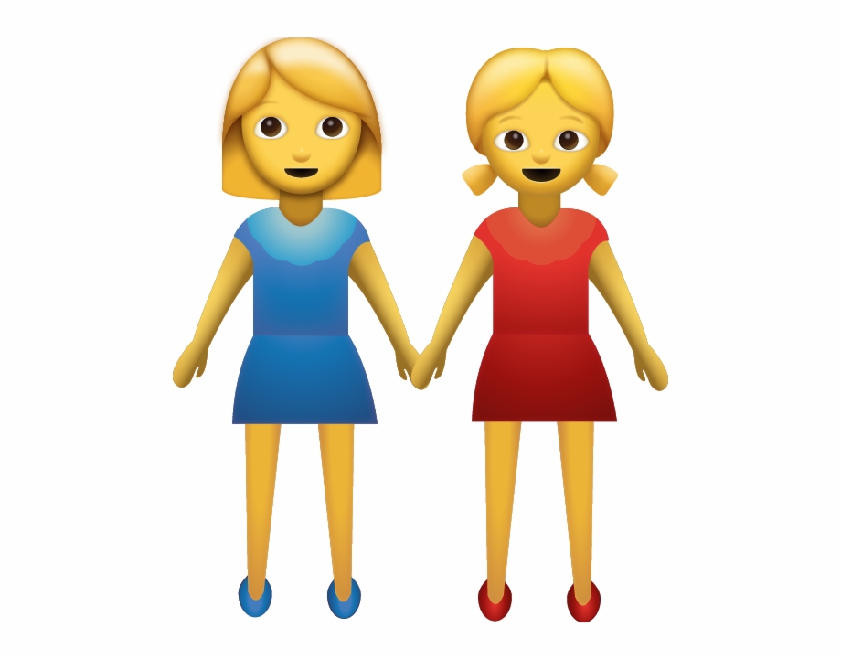 Download Two Women Holding Hands Iphone Emoji Icon - Clip Art Library
