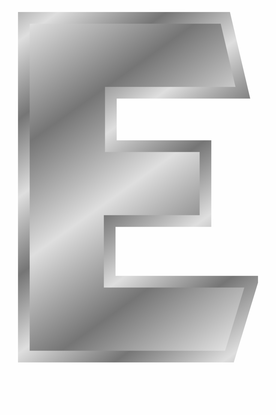 Clipart Effect Alphabet Silver Silver Letter E Png
