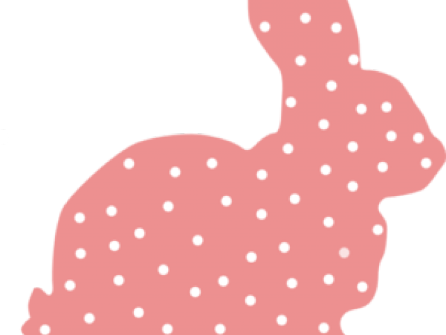 Bunny Clipart Polka Dot Silhouette Easter Bunny Clipart
