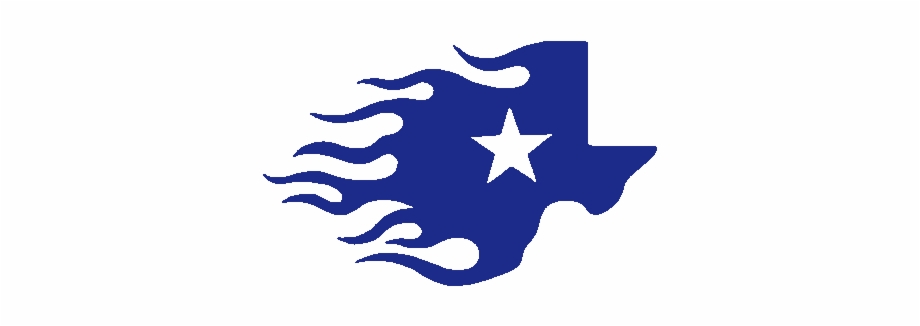 Blue Texas Star Flame Reverse 4 X 2