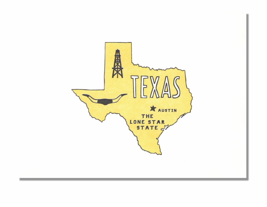 Texas State Print Map