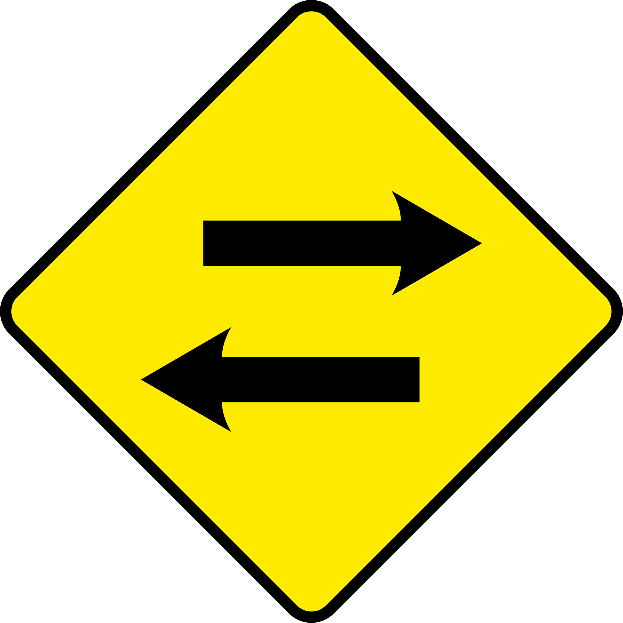 Sign Arrow Png Excellent Warning Signs Traffic Png