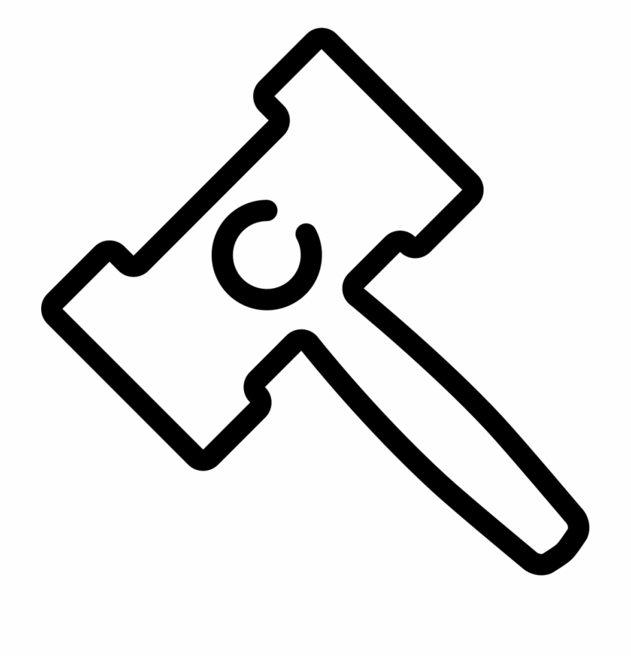 Png File Svg White Gavel Icon
