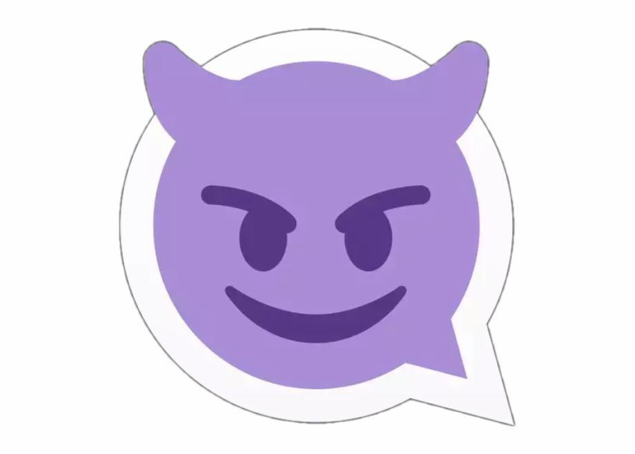 Devil Sticker Purple Devil Emoji Transparent