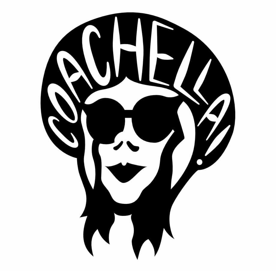 Image Of Coachella Face Sticker Illustration