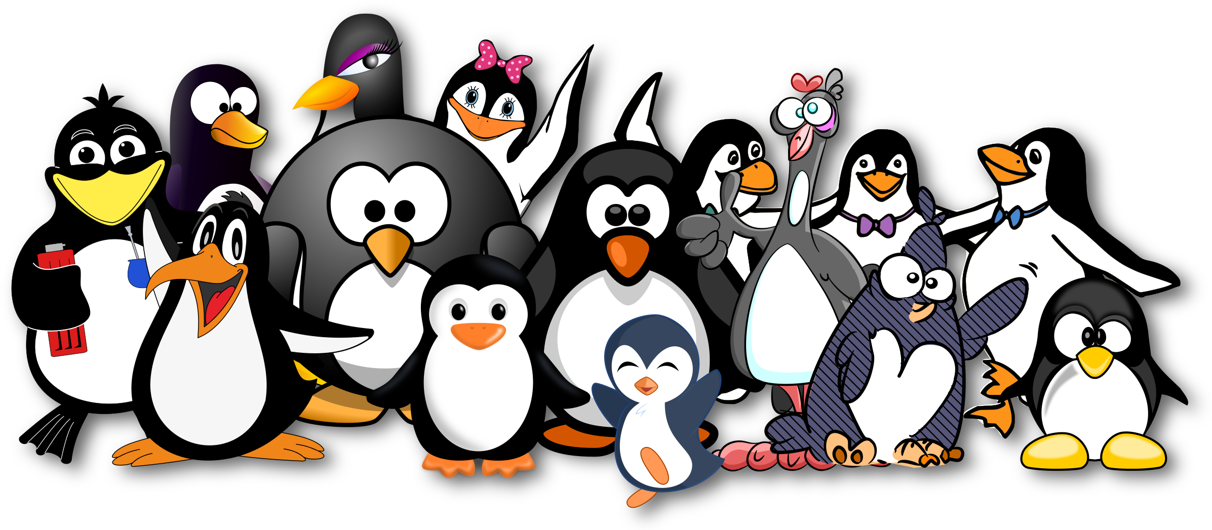 Download Penguins Png Transparent Images Transparent Group Of