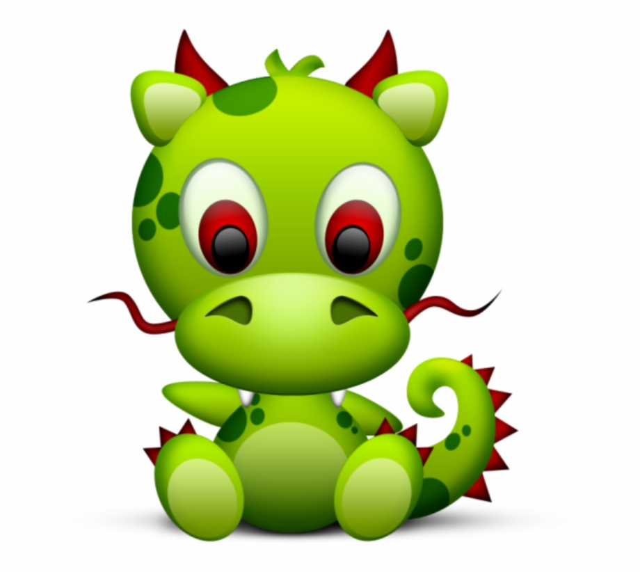 Mq Green Dragon Baby Cartoon