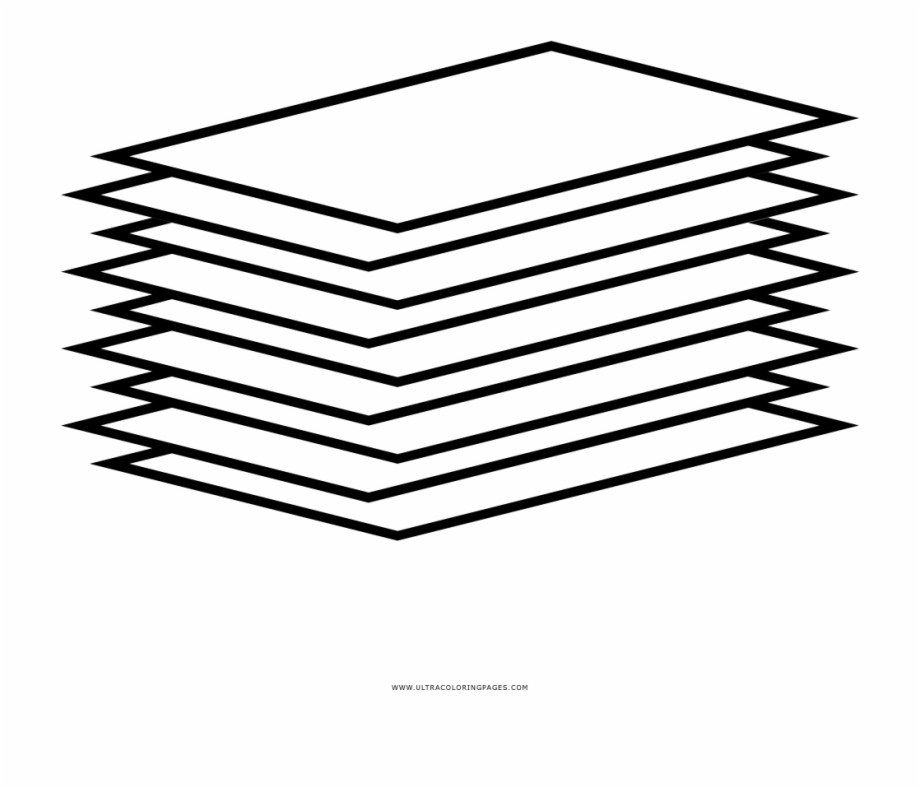 Paper Stack Coloring Page Stack Of Paper Coloring