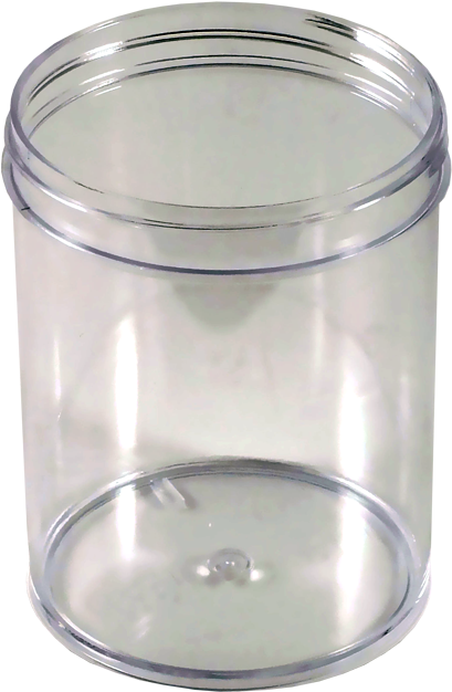 8 Oz Clear Ps Plastic Straight Sided Jar