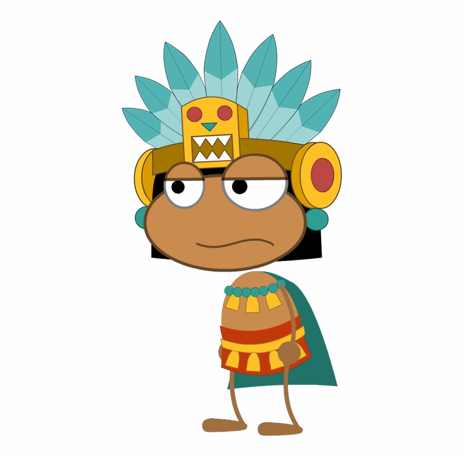 Transparent Cartoon Aztec King