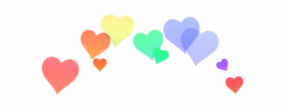 Rainbow Hearts Png Black Heart Crown Png