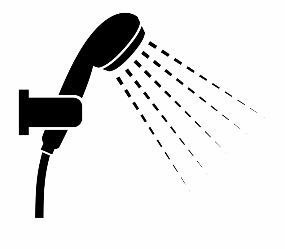shower clipart black and white
