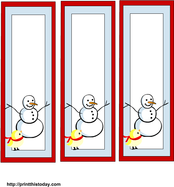 Transparent Templates Bookmark Free Printable Bookmarks For Winter