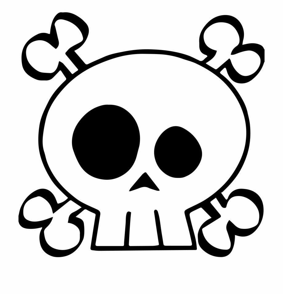 Cute Skull Flash Art Sticker Kid Skull And