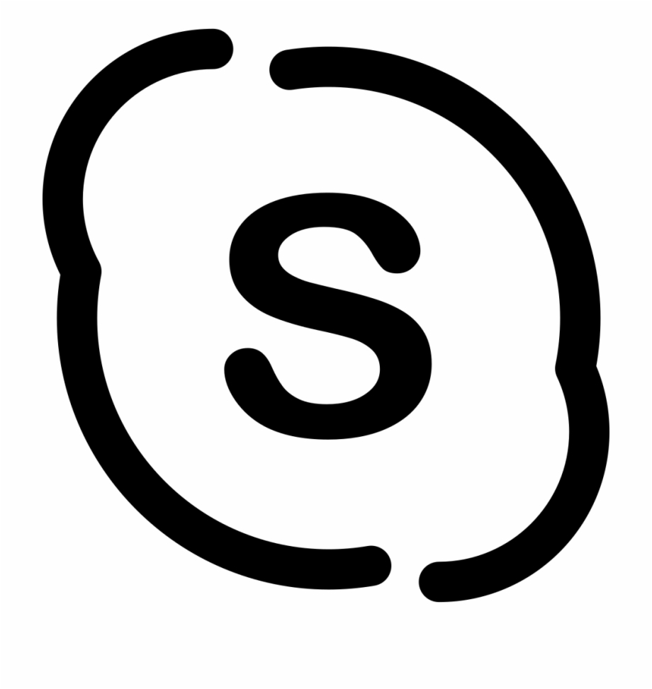 Skype Symbol Png Skype Icon Black And White