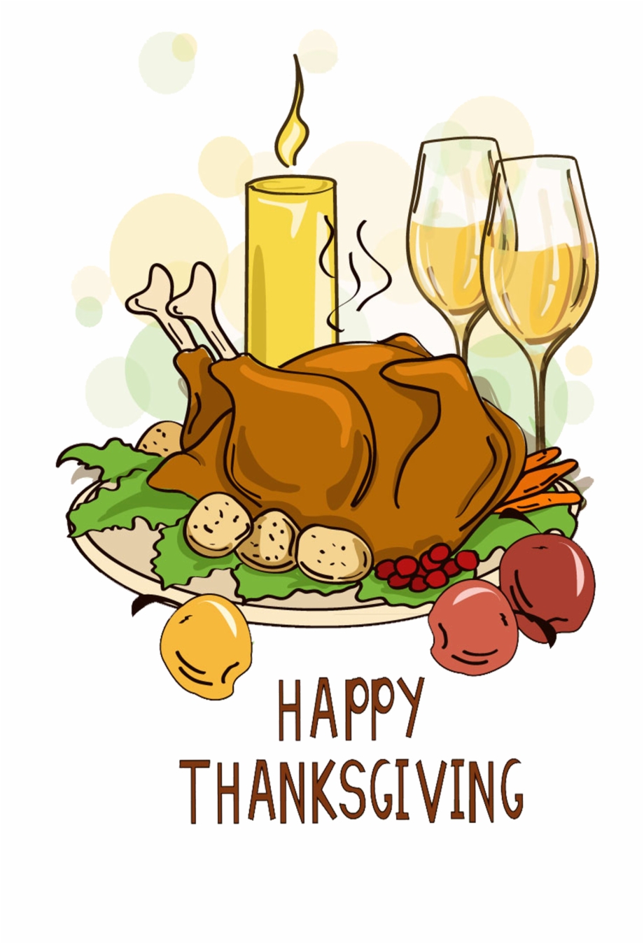 cartoon thanksgiving dinner table
