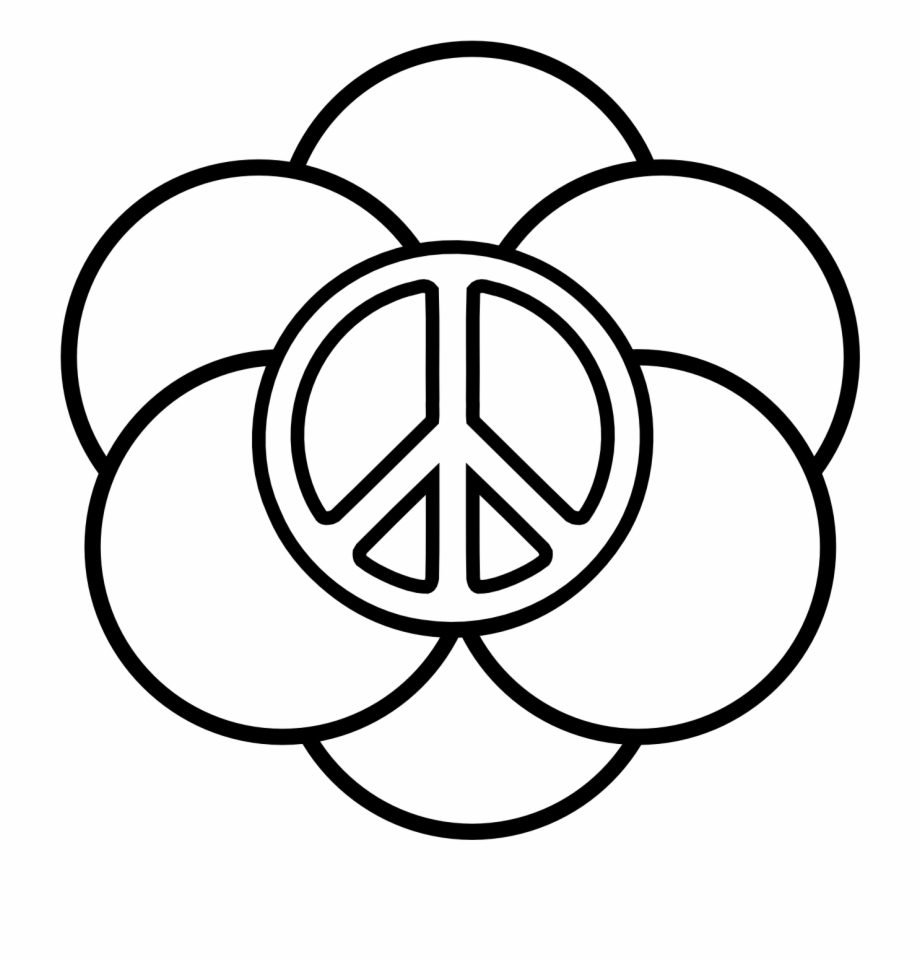 Peace Sign Coloring Pages Peace Pictogram