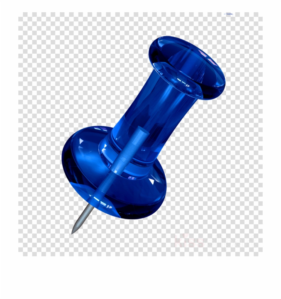 Blue Push Pins Clipart Paper Drawing Pin Head