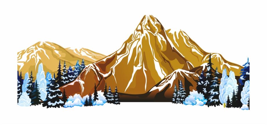 snow mountain clip art