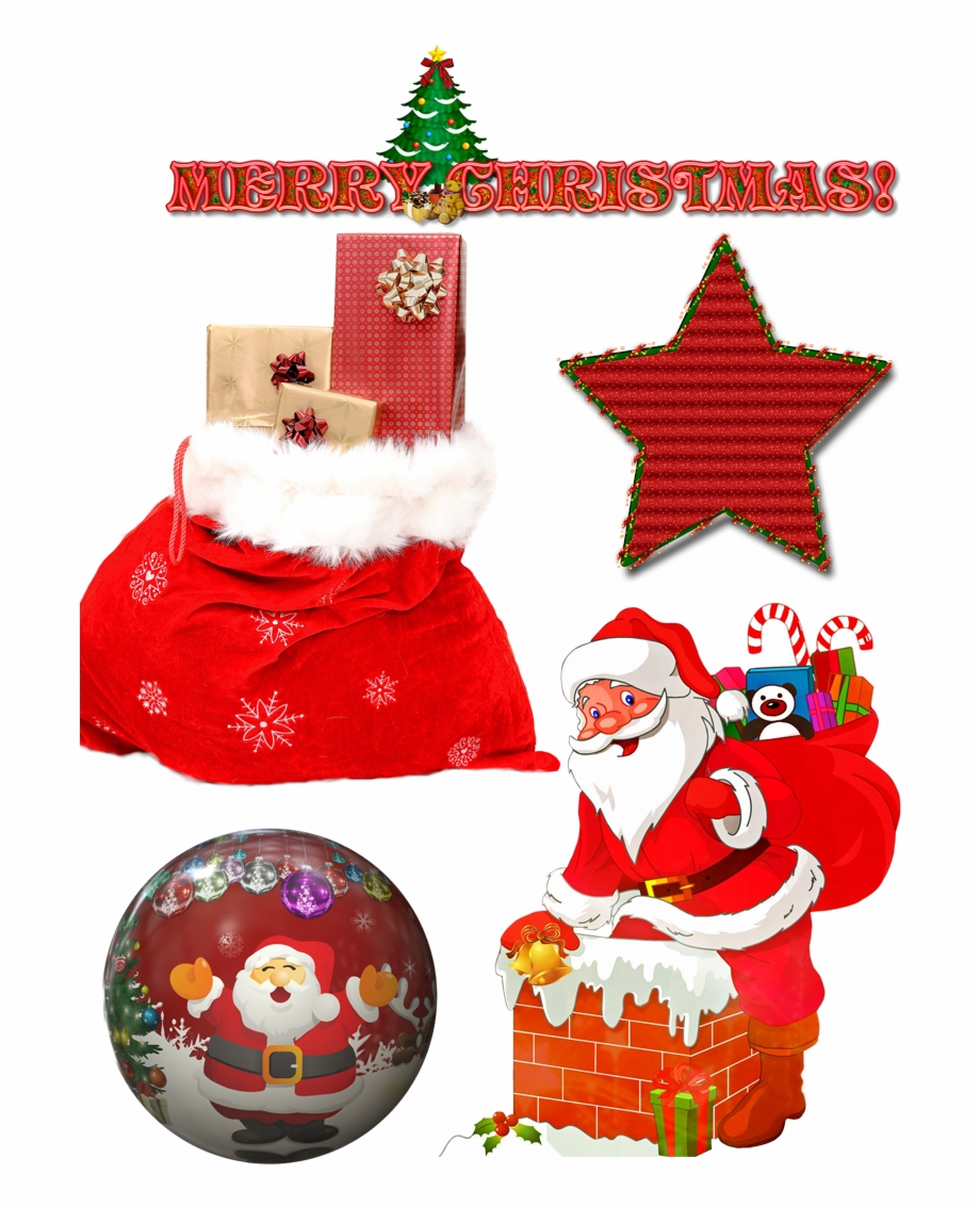 50 Cutout Christmas Objects Santa Claus