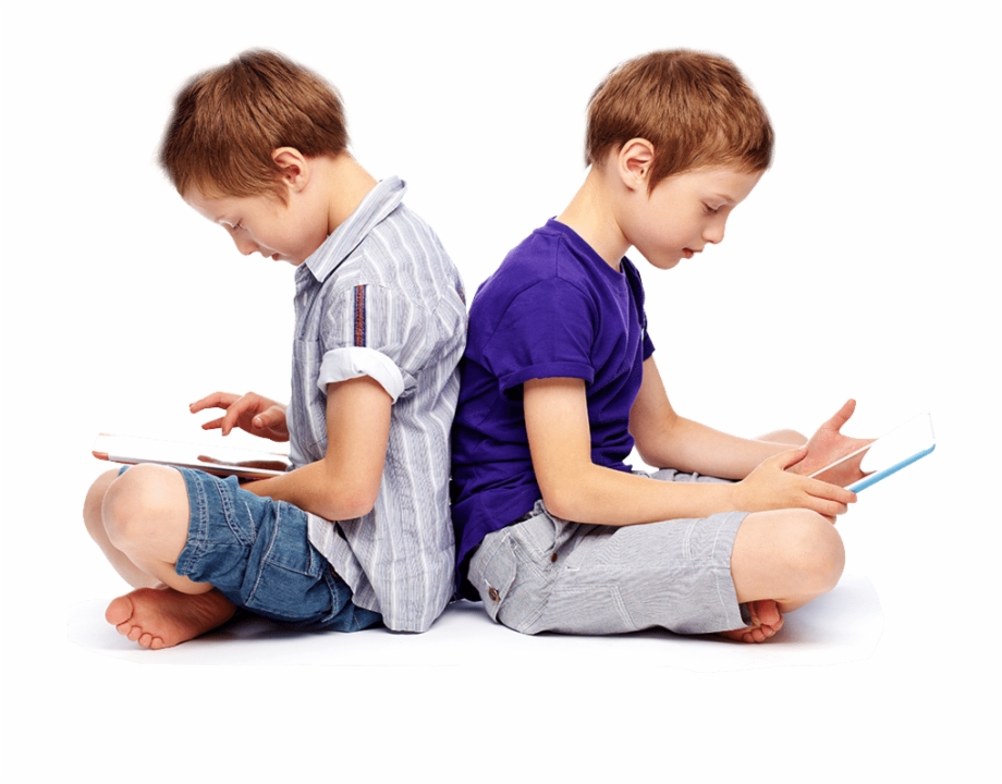 Kids Sitting Png Children Smartphone