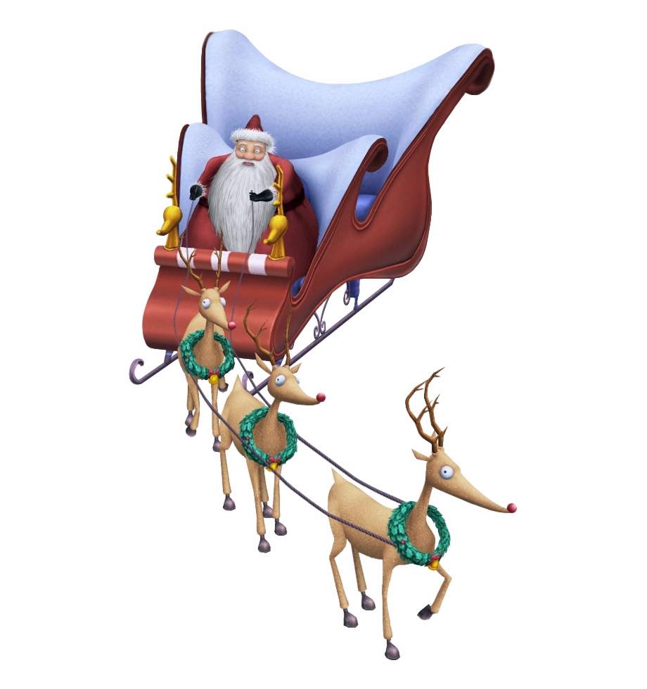 Santa Claus With Reindeer Png Nightmare Before Christmas