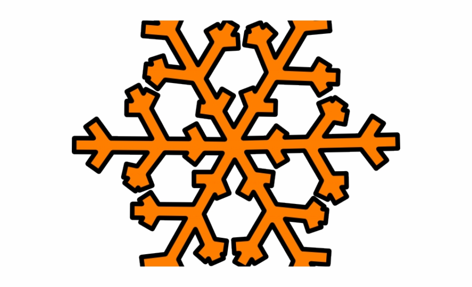 Snowflake Clipart Orange Cartoon Snow Cloud