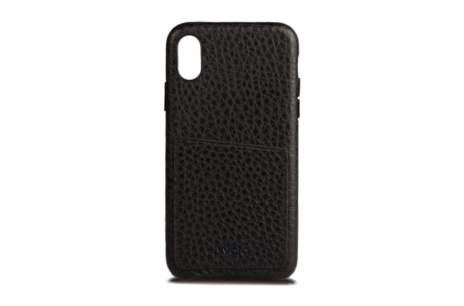 Slim Grip Id Iphone X Leather Case Black
