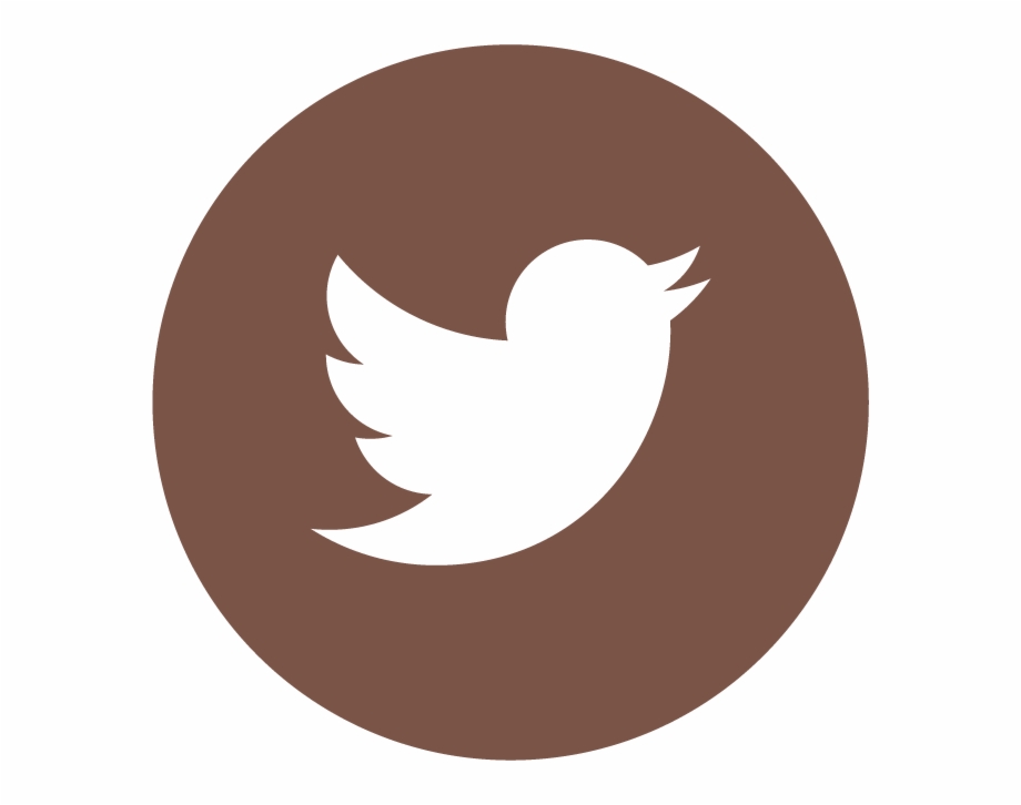 Twitter Icon Circle Logo Brown Twitter Minimal Logo
