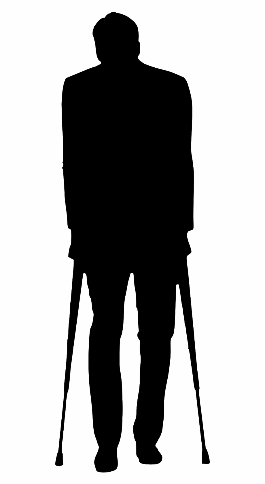 The Free Illustration Of Silhouette Walking Crutches Crutches