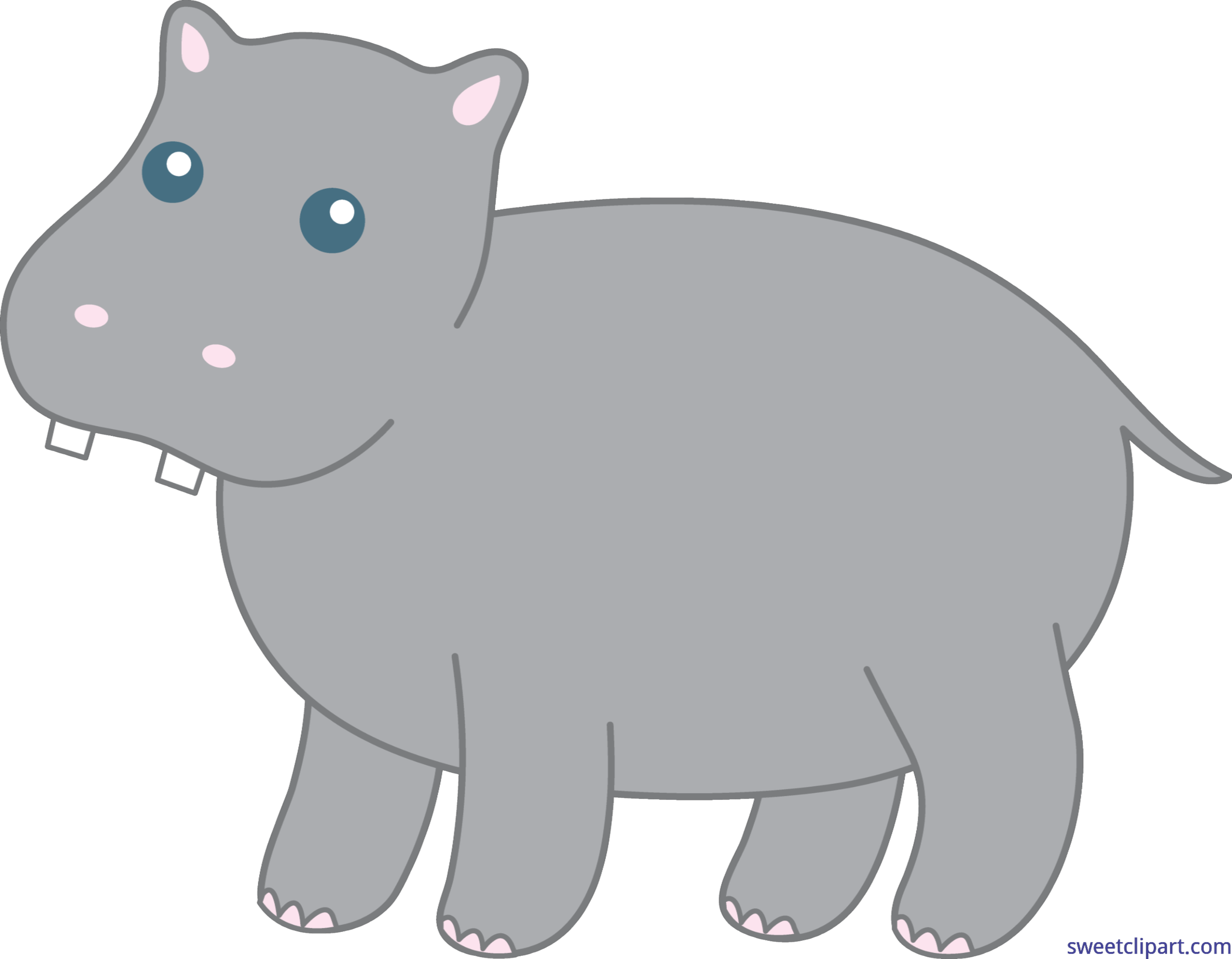 Clipart Hippo Gray Thing Hippo Clip Art Cute