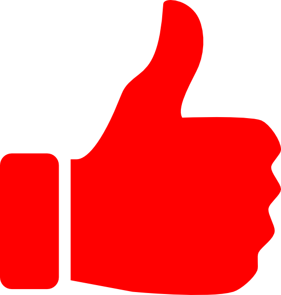 Red Thumbs Up Clipart