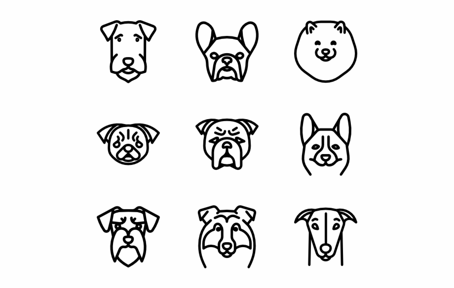 Dog Breeds Heads Icon