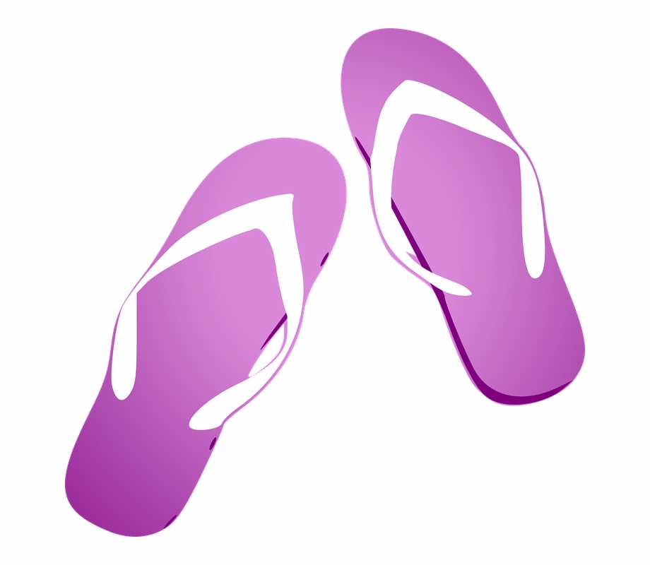 Purple Flip Flops Clip Art